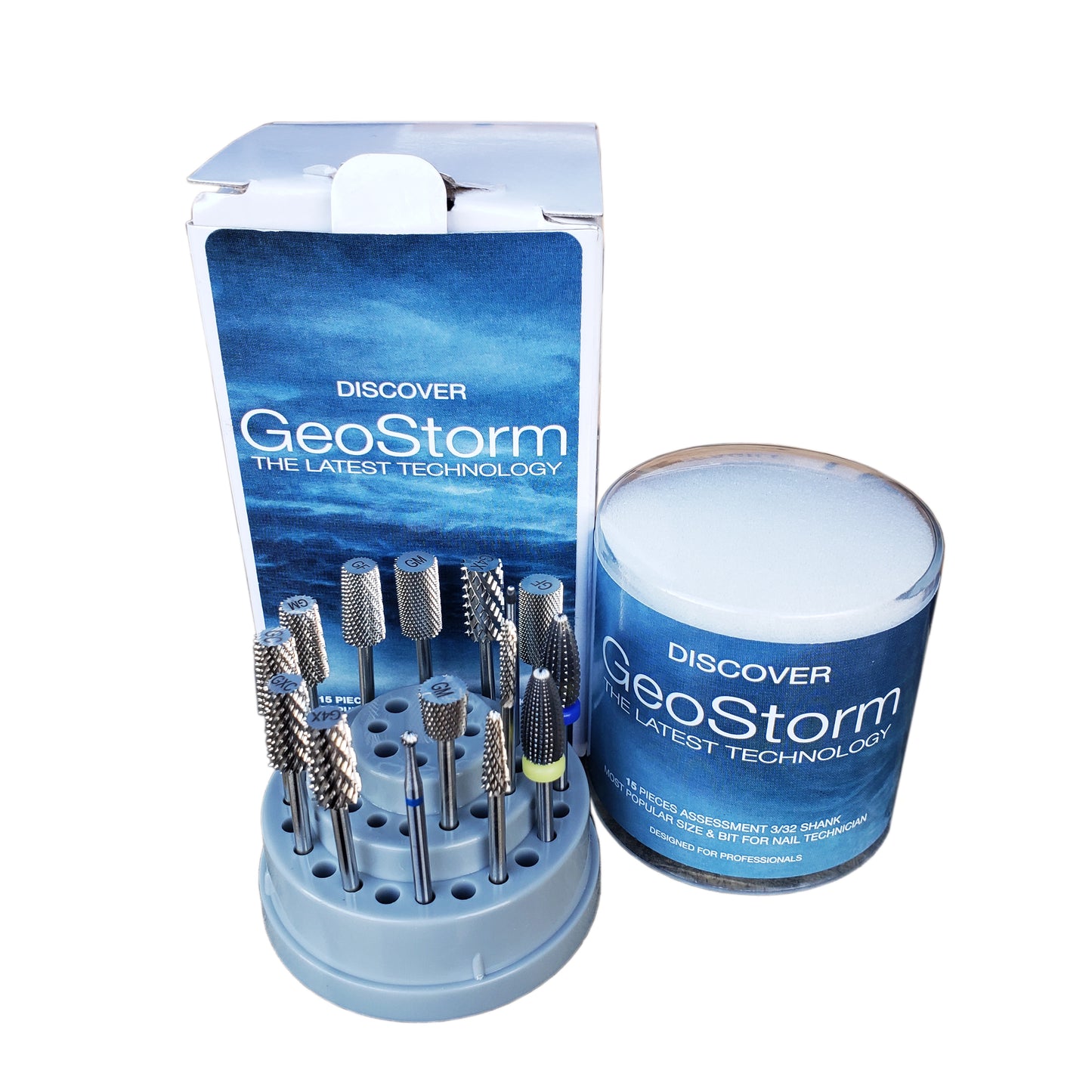 GeoStorm 15 pc assessment 3/32 Shank-Beauty Zone Nail Supply