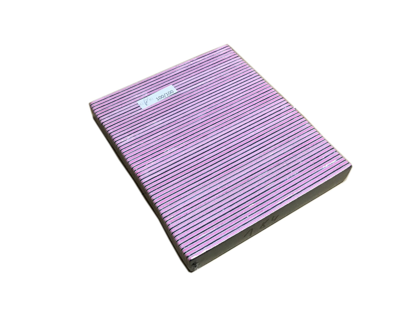 Nail File Jumbo 100/100 Pink Black 50 pc #F184P-Beauty Zone Nail Supply