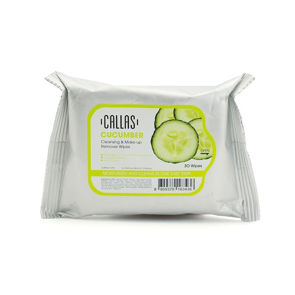 Callas Cleansing & Make-up Remover Cucumber 30 Wipes-Beauty Zone Nail Supply