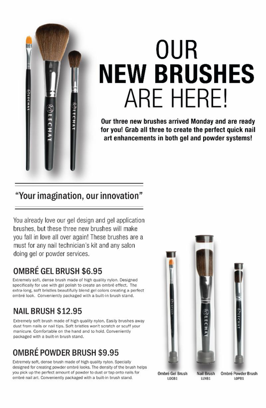 Lechat Ombre Gel brush #logb1-Beauty Zone Nail Supply