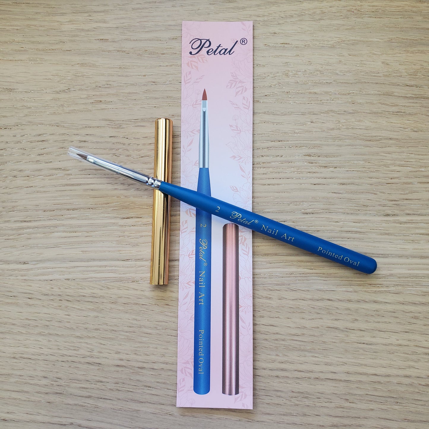 #2 Petal Nail Art Brush Pointed Oval With Cap-Beauty Zone Nail Supply