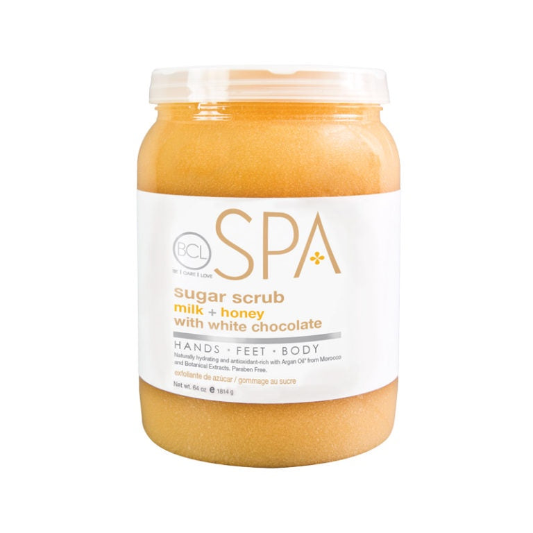 BCL SPA Sugar Scrub Milk + Honey with White Chocolate 64oz-Beauty Zone Nail Supply