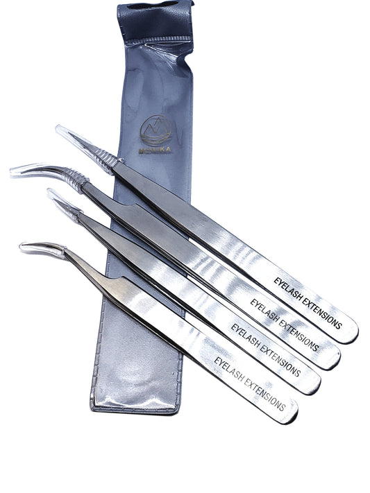 Monika Tweezer Eyelash Extensions Straight 5 1/2-Beauty Zone Nail Supply