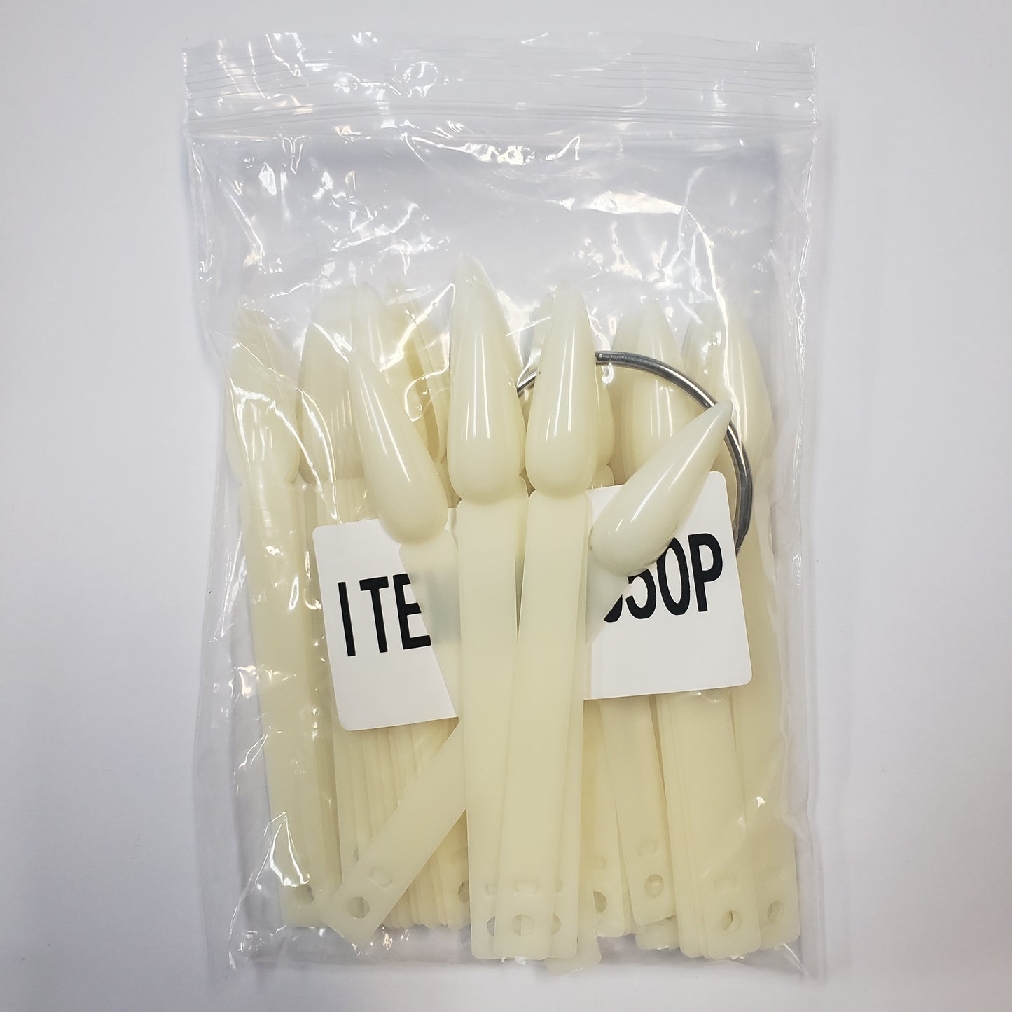 Nail Color Chart Stiletto 50 tip Nature with Ring-Beauty Zone Nail Supply