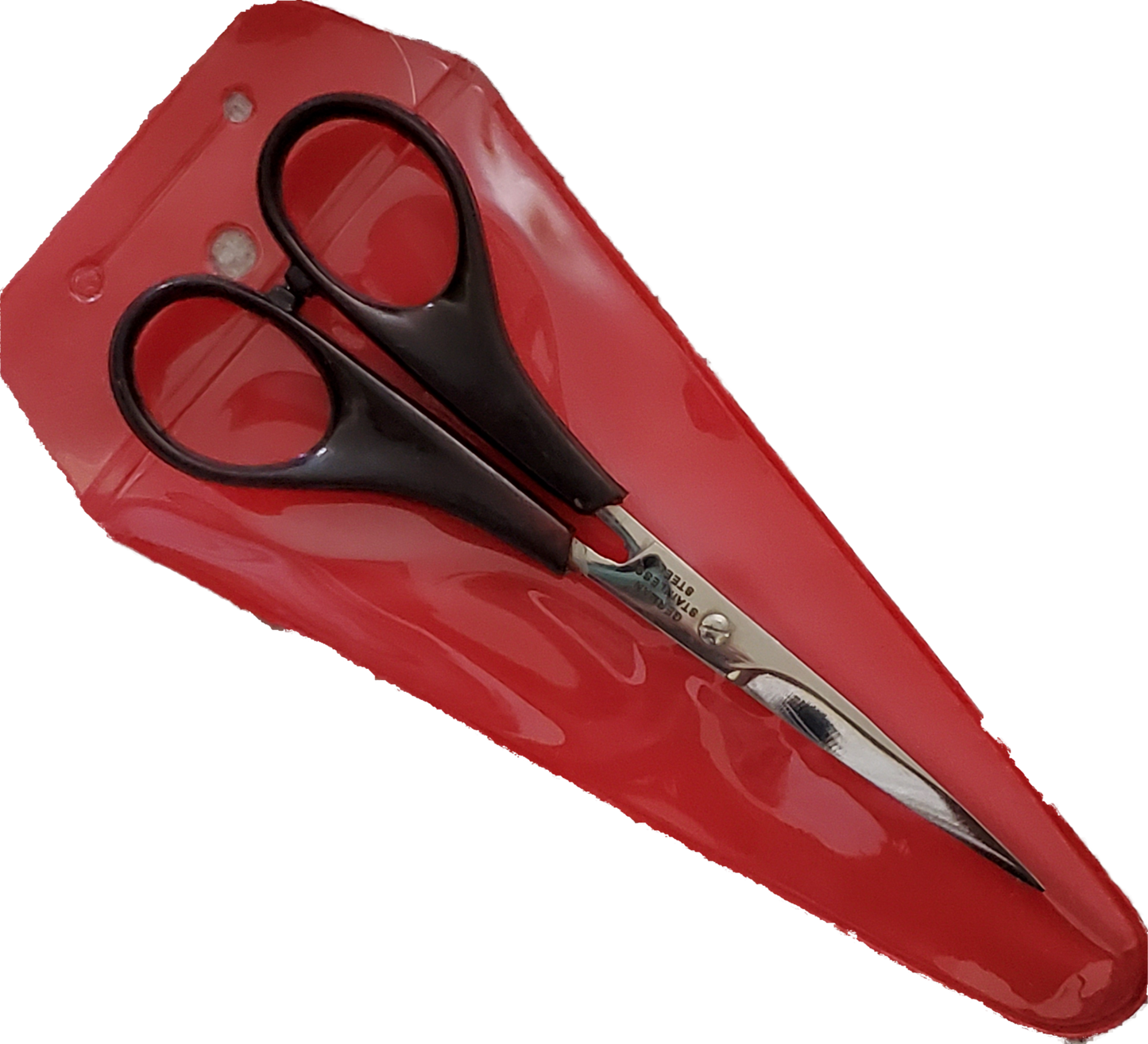 Scissor Silk Cut Red Handle 4.5"-Beauty Zone Nail Supply
