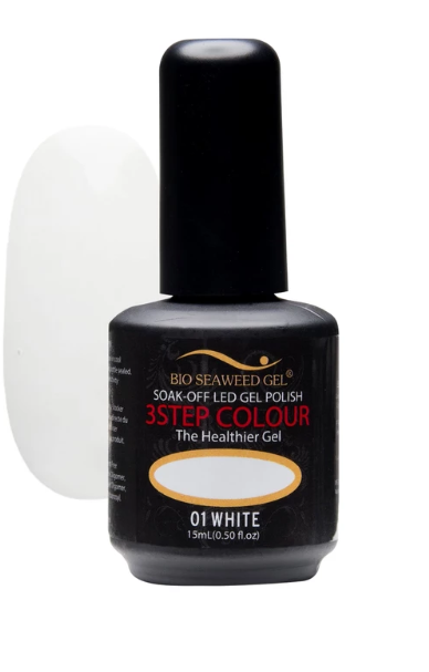 Bio Seaweed 3STEP Gel Polish 01 White-Beauty Zone Nail Supply