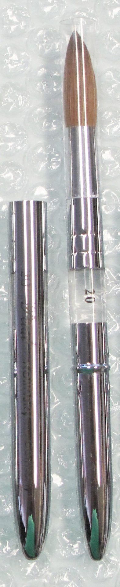 Petal kolinsky acrylic nail brush chrome w/cap size 20 - BeautyzoneNailSupply