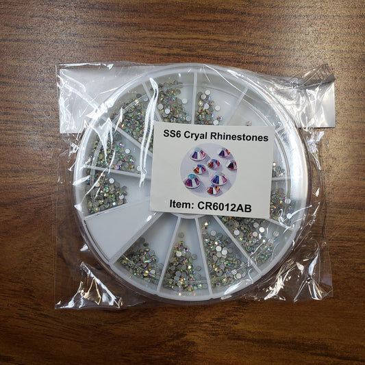 AB Color Crystal rhinestones wheels #SS6AB-Beauty Zone Nail Supply
