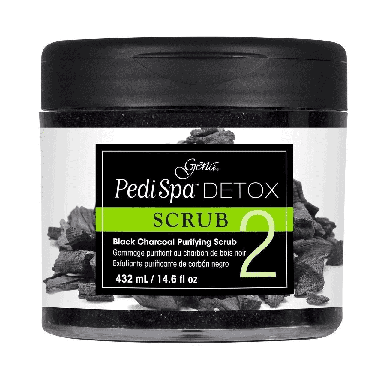 Gena Pedi Detox Black Scrub 14.6 oz #10328