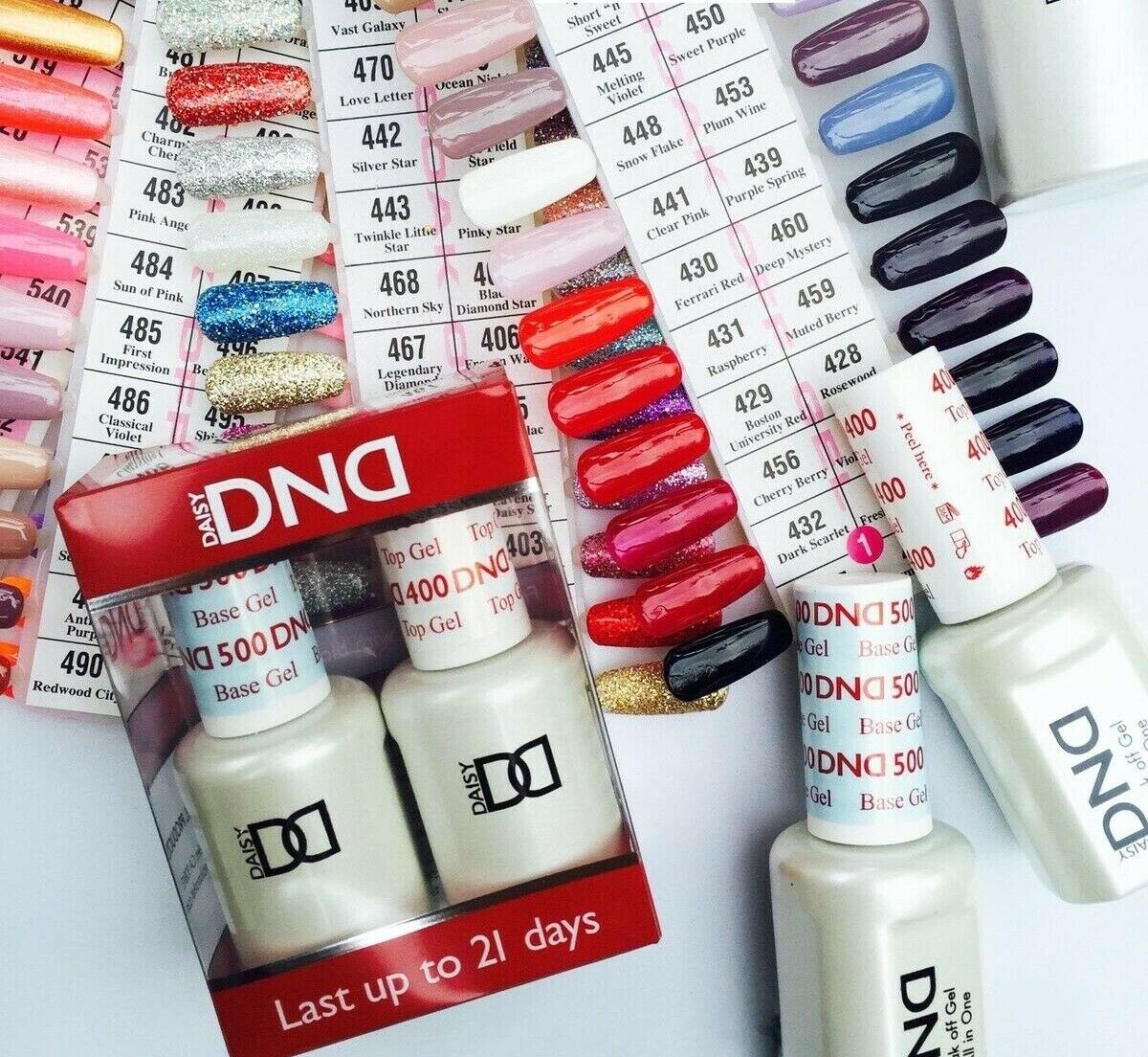 Daisy DND Soak Off Gel & Matching Lacquer Duo 0.5 fl. oz. LED/UV (#400 - #480)