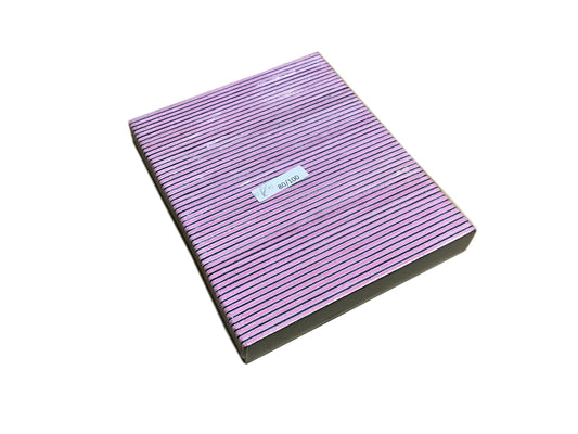 Nail File Jumbo 80/100 Pink Black 50 pc #F183P-Beauty Zone Nail Supply