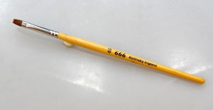 666 gel brush flat size 6s-Beauty Zone Nail Supply