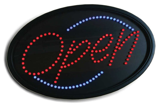 LED OPEN SIGN OVAL #LED5 - BeautyzoneNailSupply