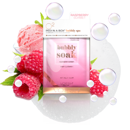 Voesh O2 Bubbly Spa Raspberry Sorbet Box 50 Set-Beauty Zone Nail Supply