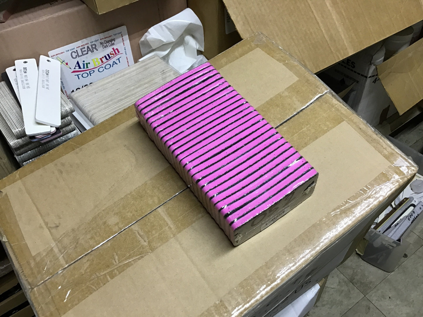 FOOT FILE 60/60 PINK/BLACK 25 PCS #F052-Beauty Zone Nail Supply