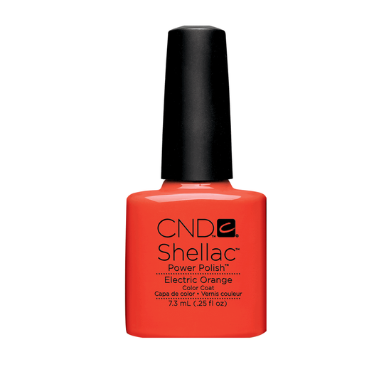 Cnd Shellac Electric Orange .25 Fl Oz-Beauty Zone Nail Supply