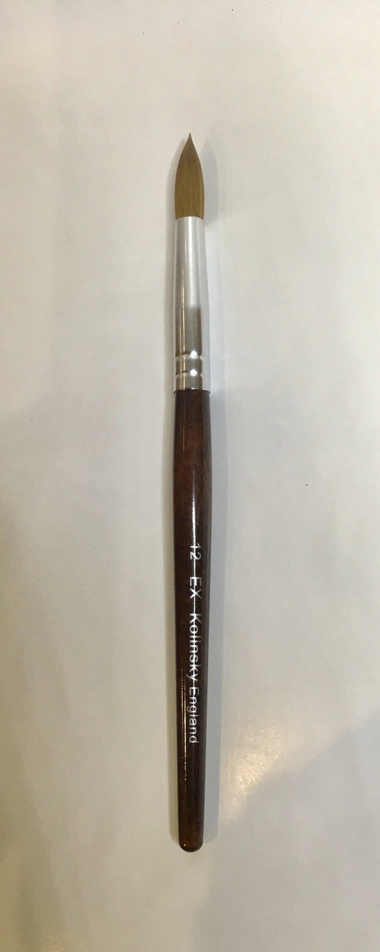 Ex acrylic nail brush kolinsky size 12-Beauty Zone Nail Supply