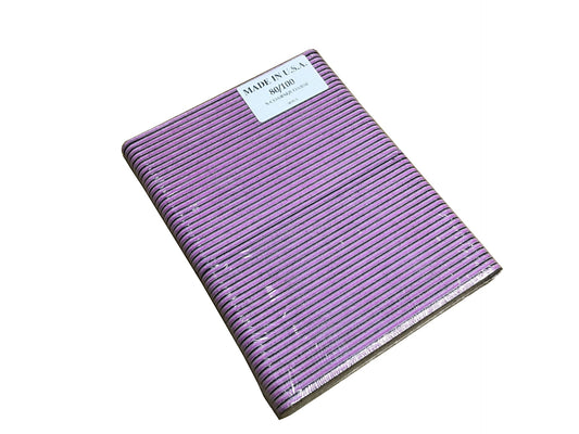 Nail File Regular 7" 80/100 Lavender Black 50 pc USA #F030-Beauty Zone Nail Supply