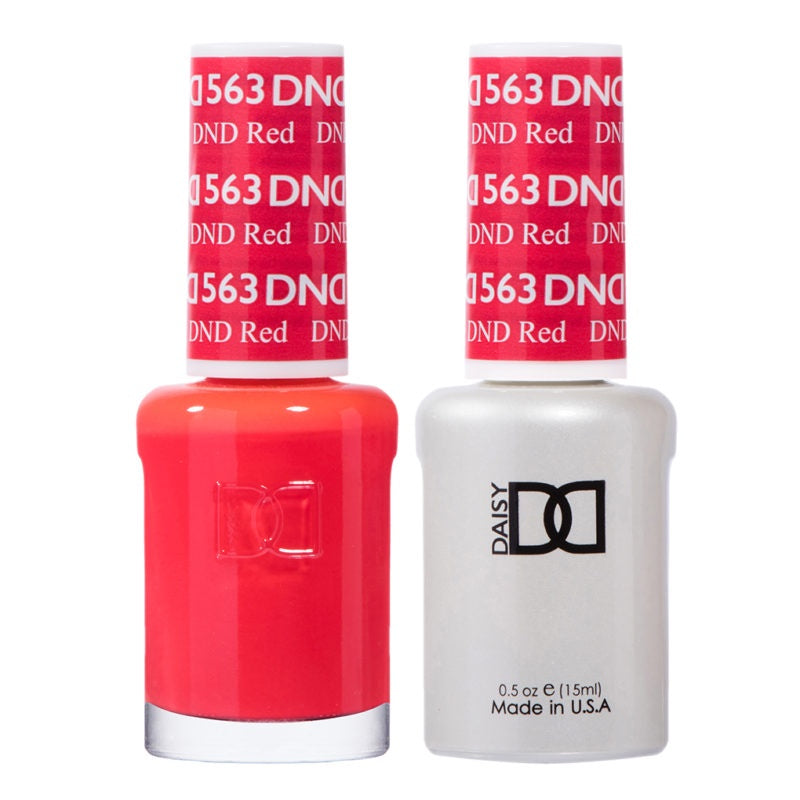 DND Duo Gel & Lacquer DND Red #563-Beauty Zone Nail Supply