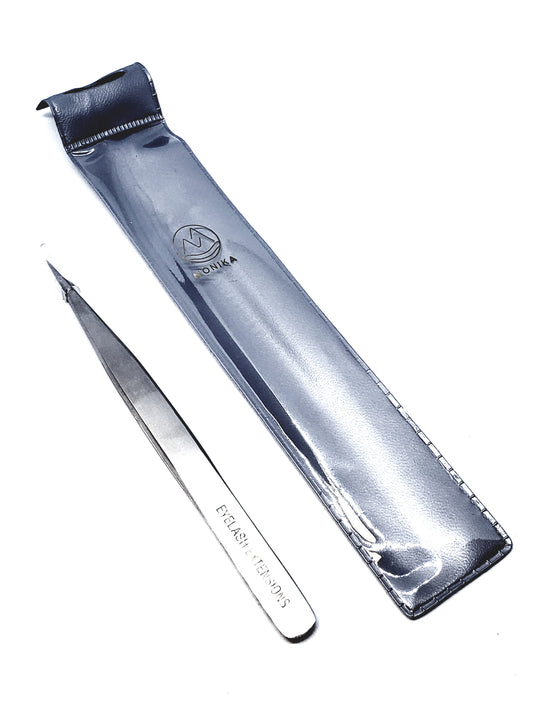 Monika Tweezer Eyelash Extensions Straight 4 1/2-Beauty Zone Nail Supply