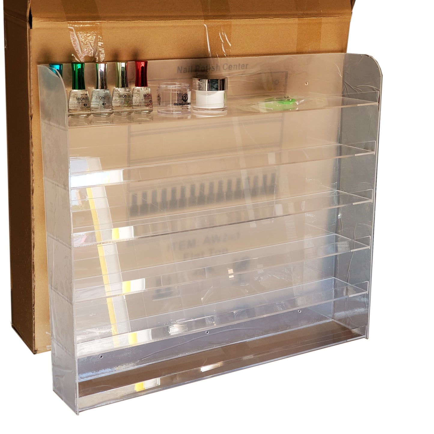 WR037 Wall Rack Acrylic AW 2in1-Beauty Zone Nail Supply