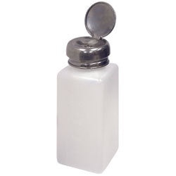 8 OZ Pump Dispenser Empty Bottle with Metal Lip #DL-C133-Beauty Zone Nail Supply