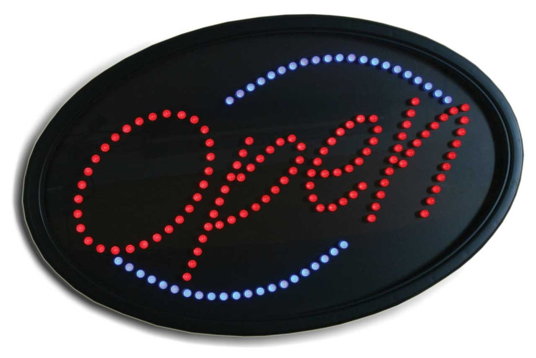 LED OPEN SIGN OVAL #LED5 - BeautyzoneNailSupply