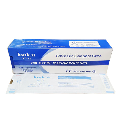Ionica Sterilization Pouches Self Sealing 3x10 #ST-12-Beauty Zone Nail Supply