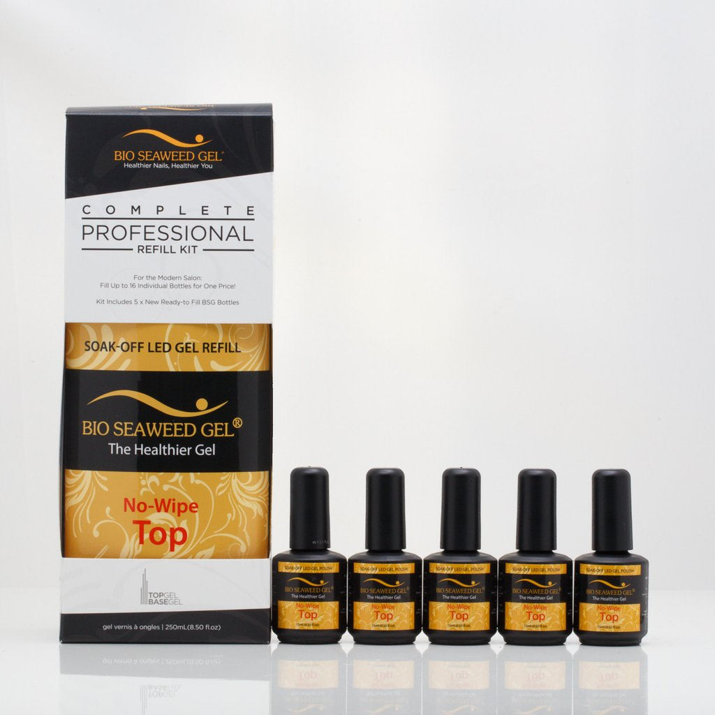 Bio Seaweed Top Coat No Wipe Refill 17 fl oz (fills up to 32 bottle 0.5 oz)