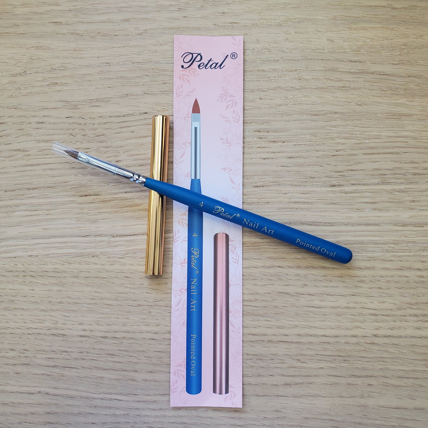 #4 Petal Nail Art Brush Pointed Oval With Cap-Beauty Zone Nail Supply