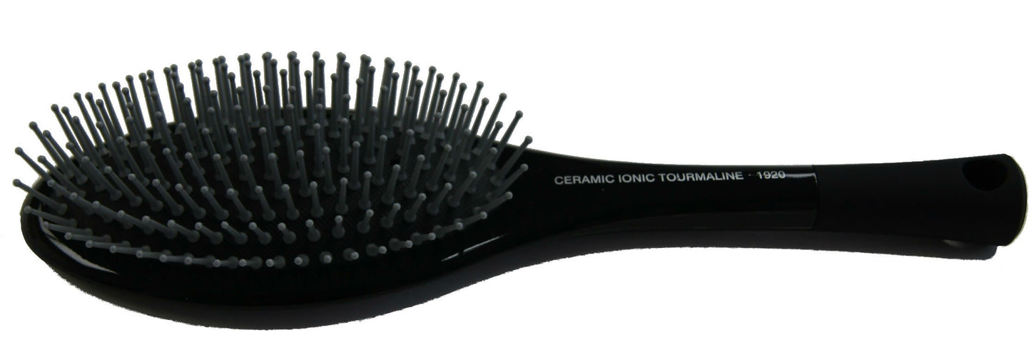 IB 1920 BLK CERAMIC OVAL PADDLE PIN BRUSH-Beauty Zone Nail Supply