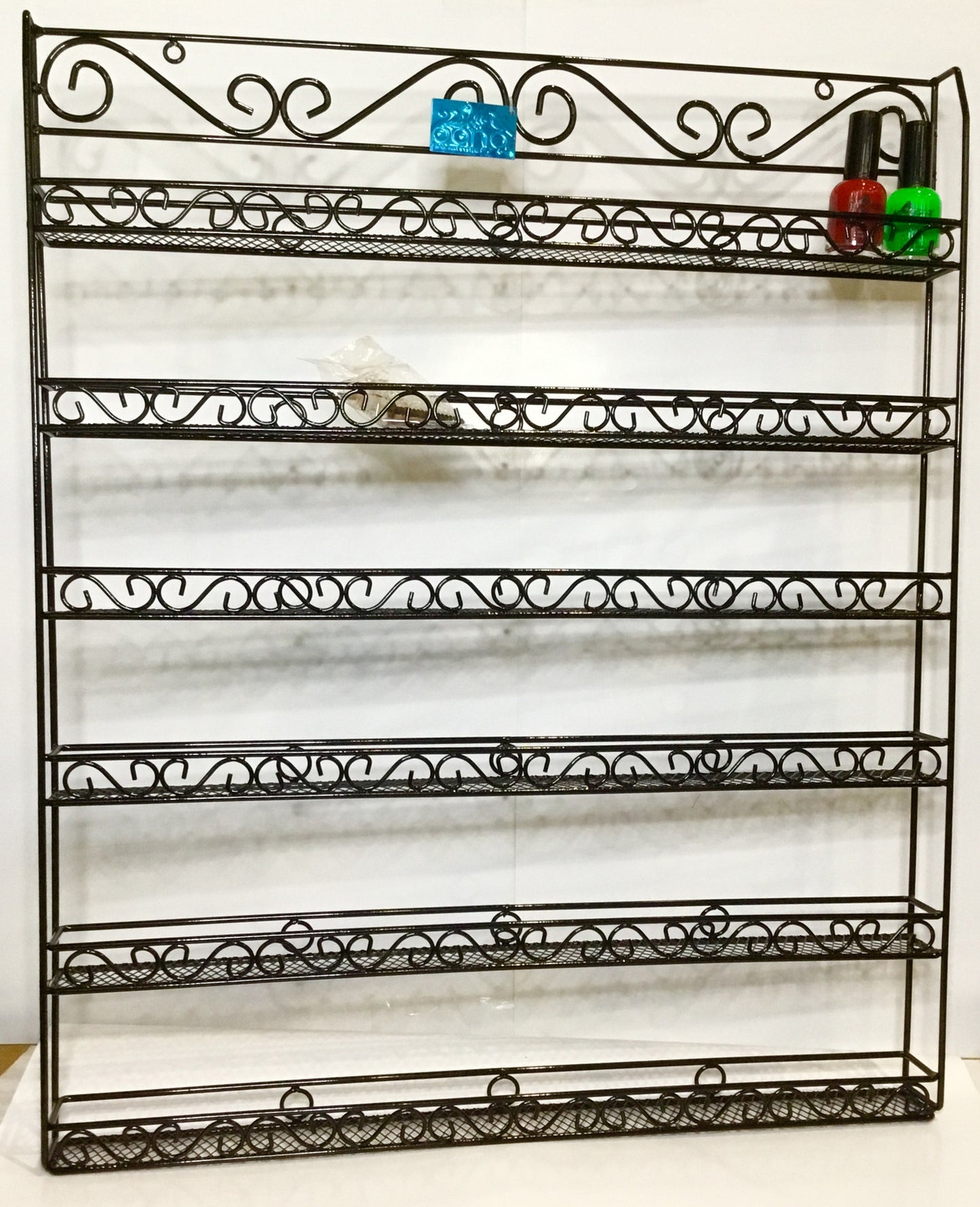 WR012 Wall Rack METAL 100 PANA PN-100-BK-Beauty Zone Nail Supply