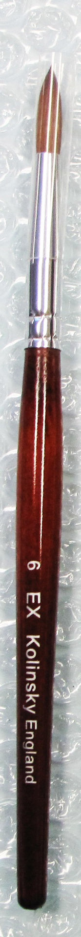 Ex acrylic nail brush kolinsky size 06 - BeautyzoneNailSupply