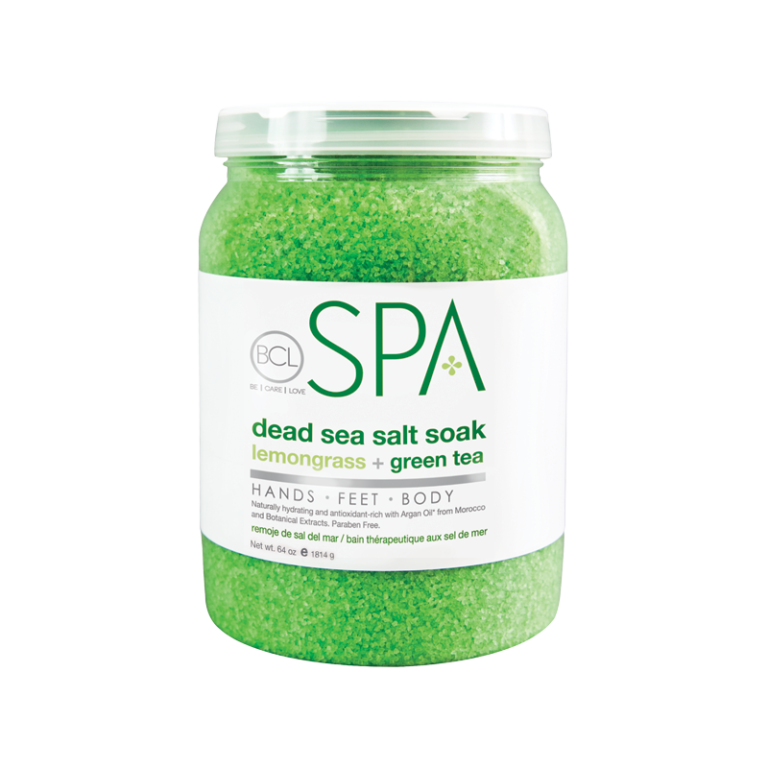 BCL SPA Dead Sea Salt Soak Lemongrass + Green Tea 64oz-Beauty Zone Nail Supply