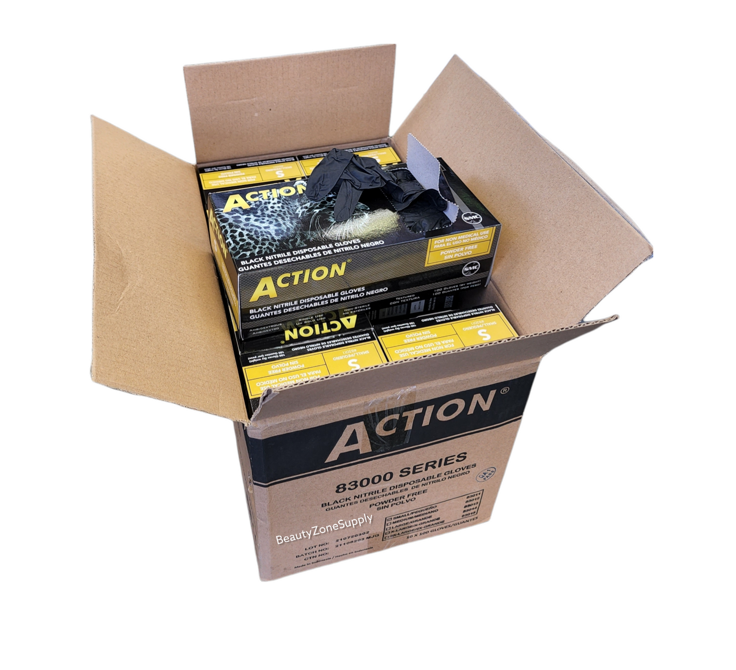 Action Nitrile Non Medical Gloves Case 10 box