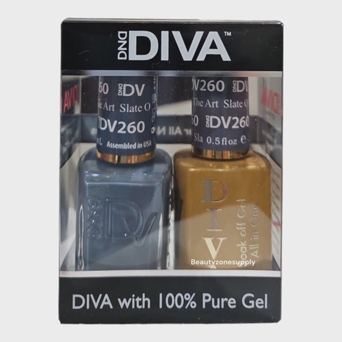 DND Diva Duo Gel & Lacquer 260 Slate of The Art