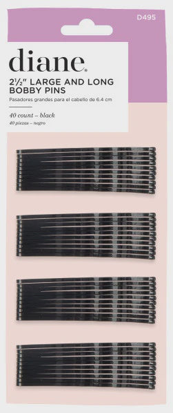 Diane 2.5 in Bobby Pins large Black 40 count #D495