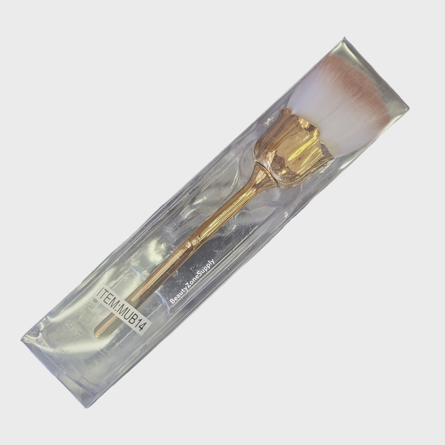 Dust brush Rose shape Gold handle MUB14