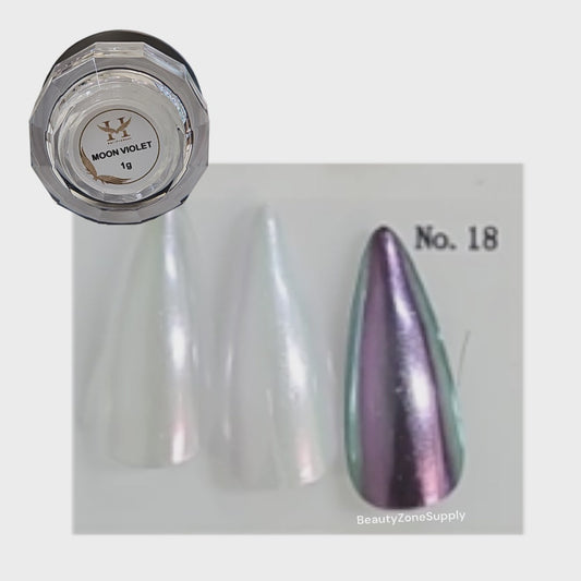 Hang New Chrome Effects Powder Moon Violet Jar #18 - BeautyzoneNailSupply