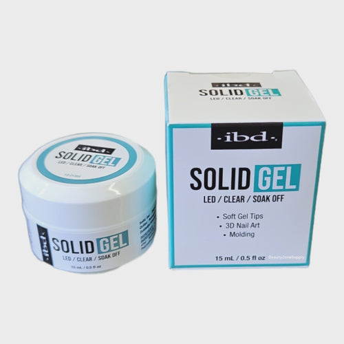 Ibd Soft gel Clear Solid Gel Tips Adhesive 0.5 oz #37527