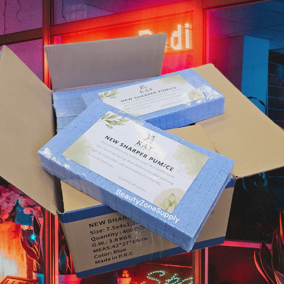 KAT Disposable Pumice Stone Blue Box 400 pcs #PQ4