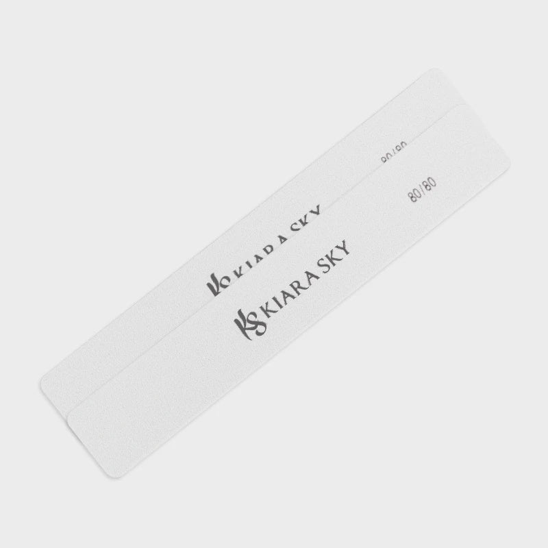 Kiara Sky Nail File Rectangle White Jumbo 80/80 - 2 Pcs