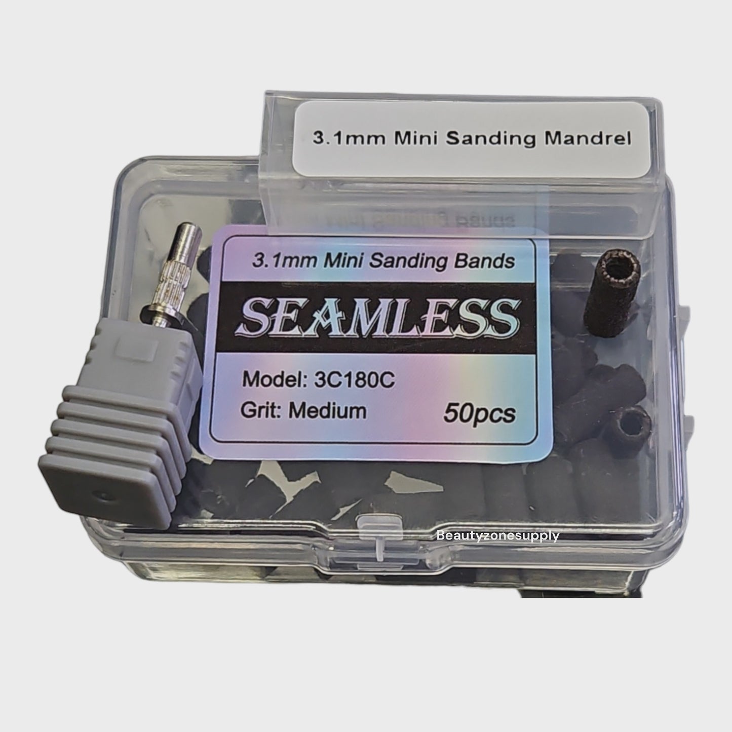 Seamless Mini Sanding Banding 50 pcs Red And Mandrel Bit 3.1mm