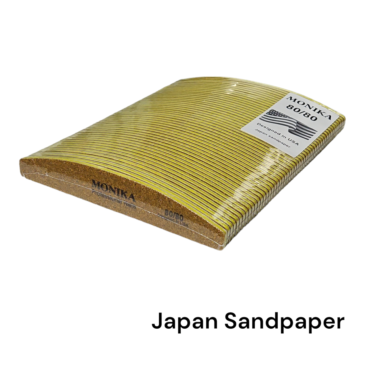 Monika Nail File Half Mood 80/80 Gold 50 pc #MF16