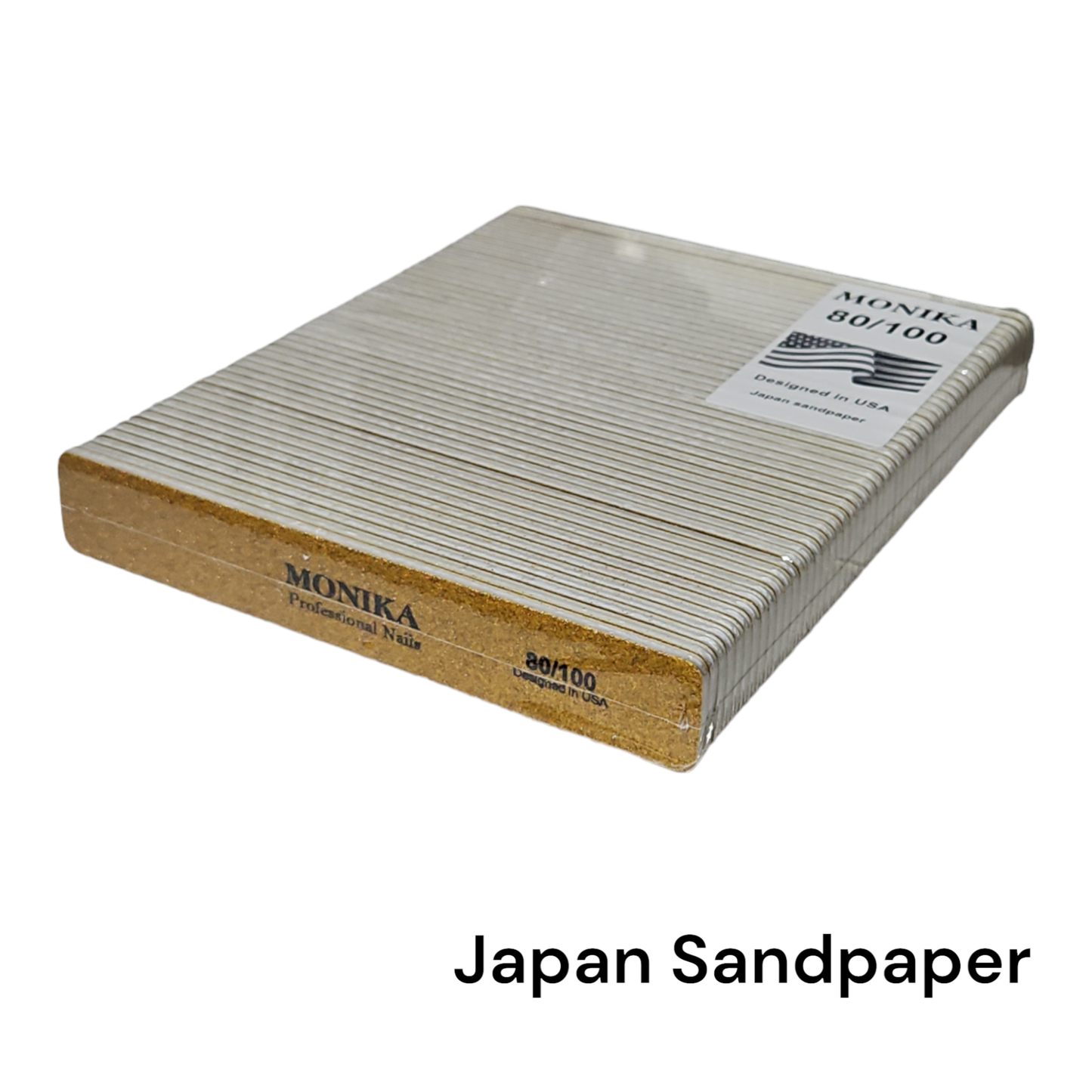 Monika Nail File Jumbo 80/100 Gold 50 pc #MF15