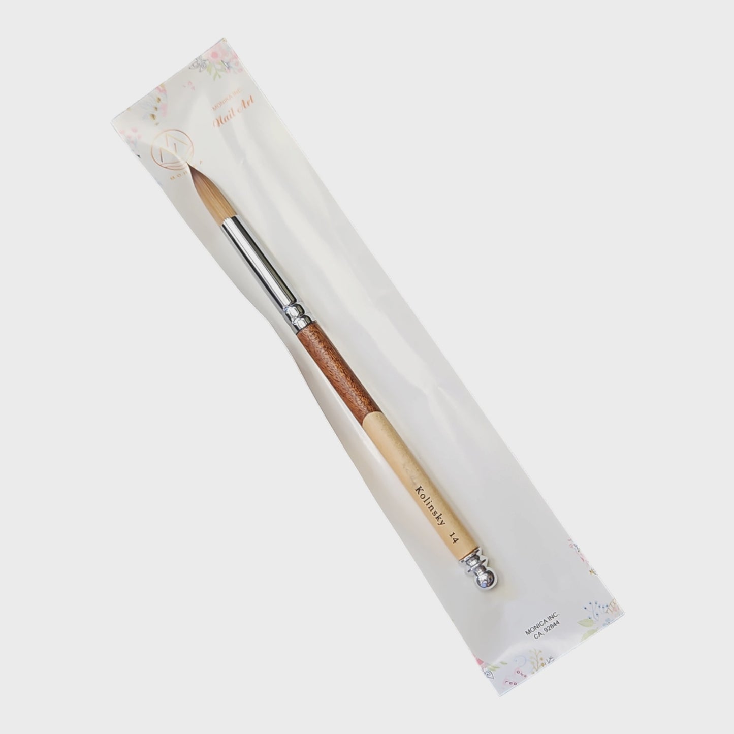 Monika acrylic nail brush Wood handle kolinsky size 14