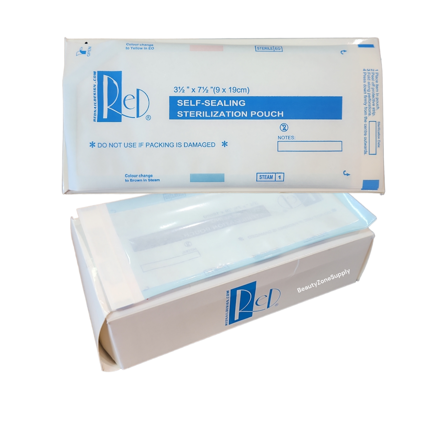 RED Sterilizer Pouch Small - Box 200 pc
