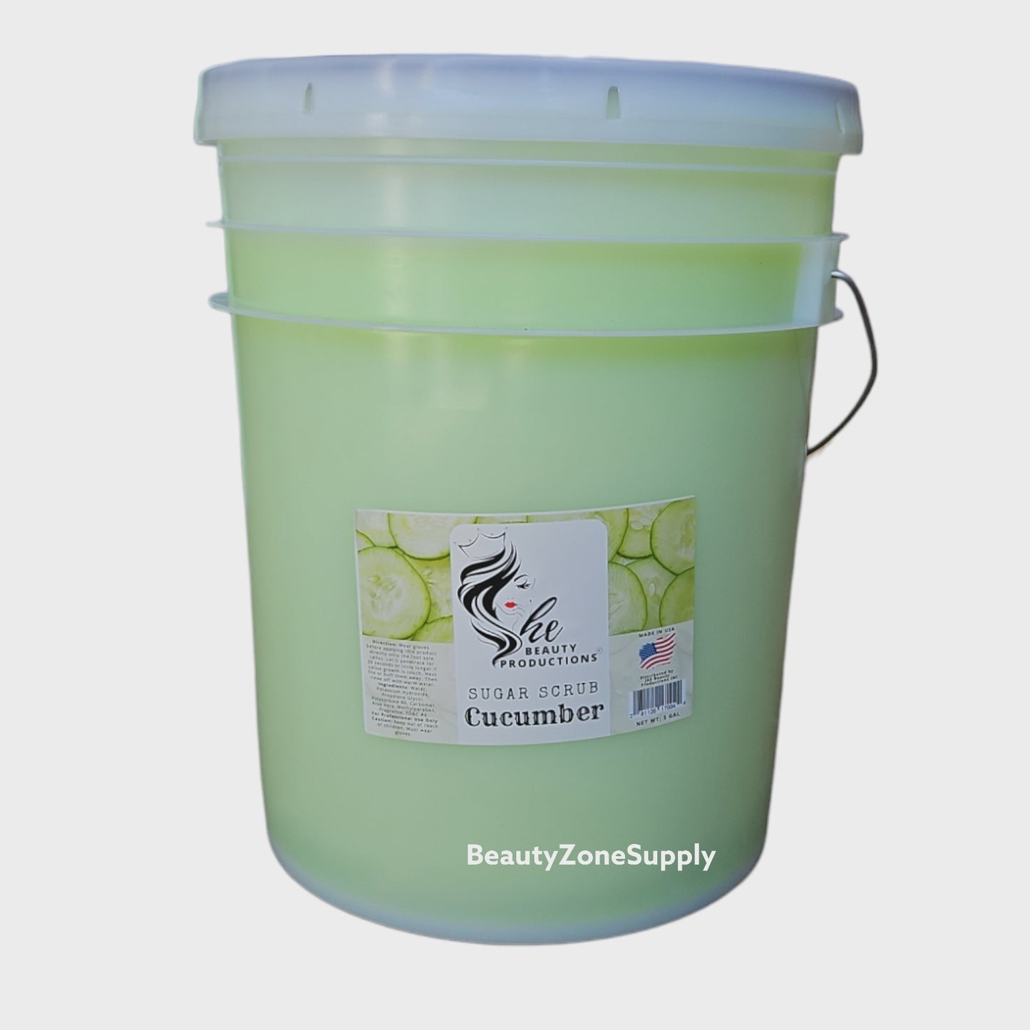 She Nail Salon Sugar Scrub Cucumber 5 Gallon pail
