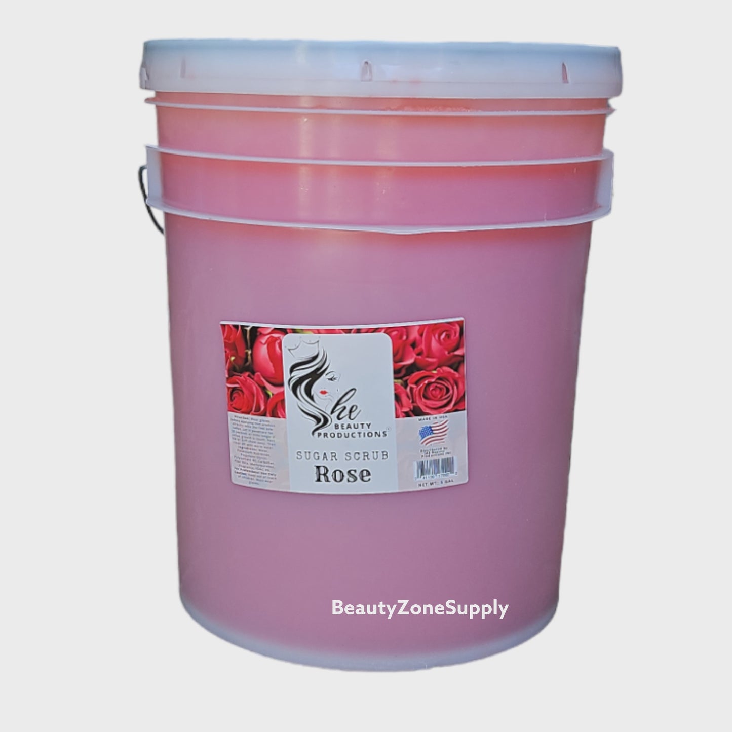 She Nail Salon Sugar Scrub Rose 5 Gallon pail