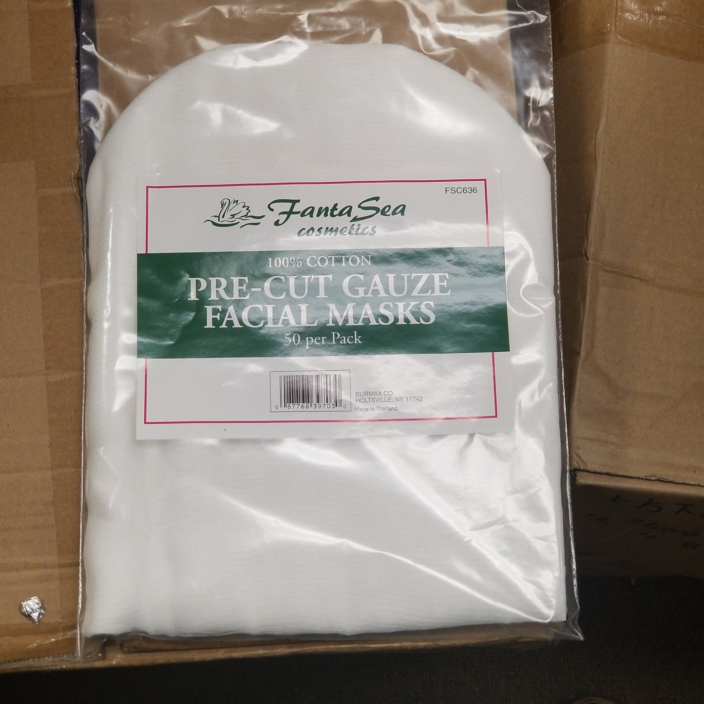 Fantasea Pre-Cut Gauze Facial Masks 50ct #FSC636-Beauty Zone Nail Supply
